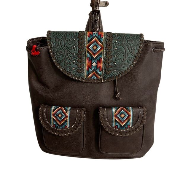 Montana West Tooled Collection Western Backpack - Picture 1 of 10
